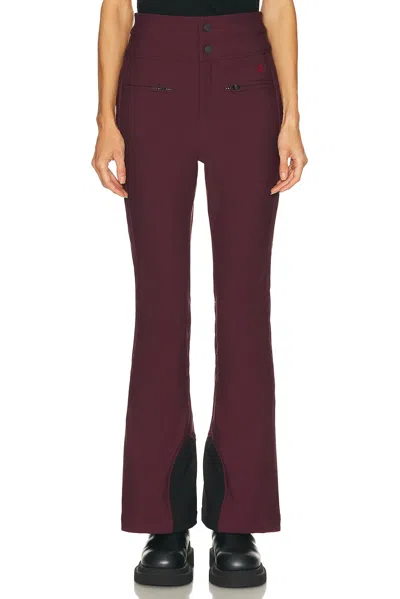 Perfect Moment Aurora High Waist Flare Ski Pant In Burgundy