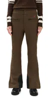 Perfect Moment Aurora High-waist Ski Pants Chocolate In Green