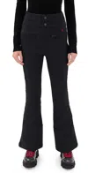 Perfect Moment Womens Pm Black Aurora High-rise Flared Softshell Ski Trousers In Blue