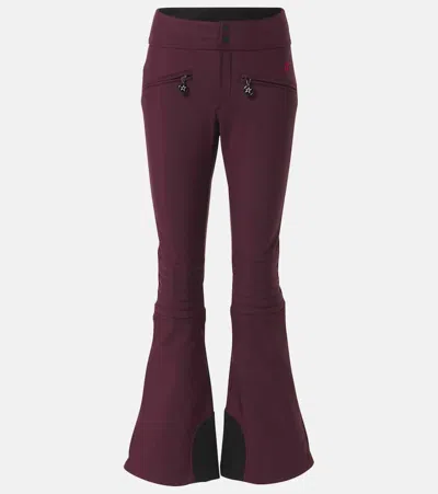 Perfect Moment High-waist Aurora Flare Ski Pant Xl In Burgundy