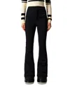 Perfect Moment Womens Pm Black Aurora High-rise Flared Softshell Ski Trousers In Black