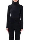 Perfect Moment Base Stretch-jersey Turtleneck Bodysuit In Black