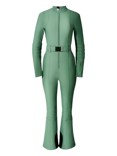 Perfect Moment Belted Ski Suit In Green