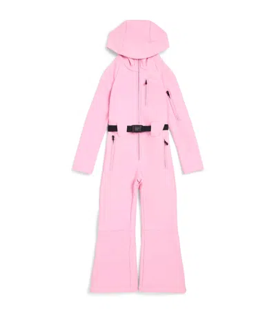 Perfect Moment Kids' Belted Ski Suit In Pink