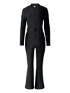 Perfect Moment Belted Star-detail Ski Suit In Black