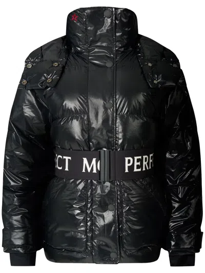 Perfect Moment Black Cortina Ski Glossy Puffer Parka