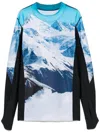 PERFECT MOMENT BLUE LANDSCAPE-PRINT TOP