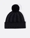 Perfect Moment Cable Knit Merino Wool Beanie Onesize In Black