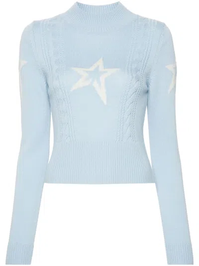 PERFECT MOMENT CABLE-KNIT STAR SWEATER