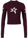 Perfect Moment Cable Merino Wool Sweater Xl In Red
