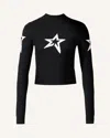 Perfect Moment Cable Underwear Turtleneck Sweater In Black