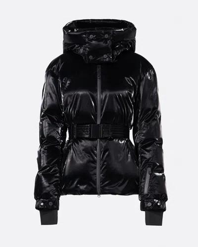 Perfect Moment Candice Down Parka Jacket Xl In Black-liquid