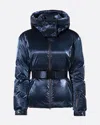 Perfect Moment Candice Down Parka Jacket Xl In Blue-liquid