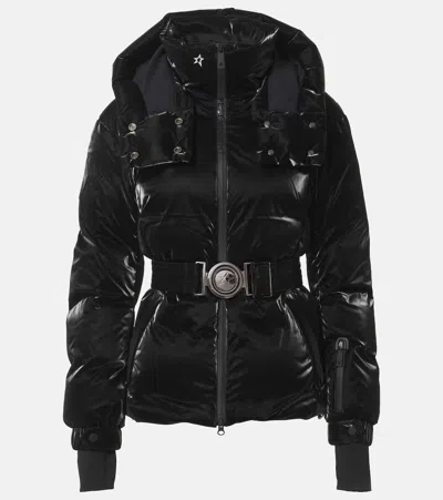 Perfect Moment Candice Down Ski Jacket In Liquid Black