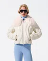 Perfect Moment Carving Quilted Down Jacket Xl In Antique-white