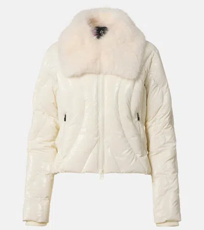 Perfect Moment Carving Quilted Down Ski Jacket In White
