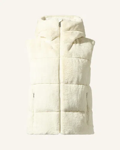 Perfect Moment Celia Faux Fur Down Gilet Xs In White