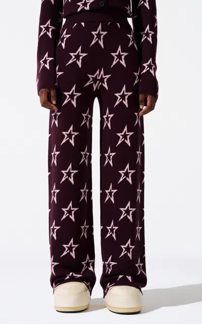 Perfect Moment Chalet Merino Wool Wide-leg Pants In Burgundy