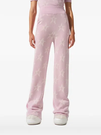 Perfect Moment Chalet Star-intarsia Wool Trousers In Pink