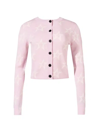 Perfect Moment Chalet Star-print Cardigan In Pink