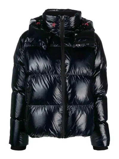 Perfect Moment January Hooded Padded Jacket In Black-cire