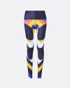 Perfect Moment Chevron Compression Legging In Canary-yellow-chevron-print