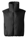 Perfect Moment Chevron Funnel-neck Gilet In Black