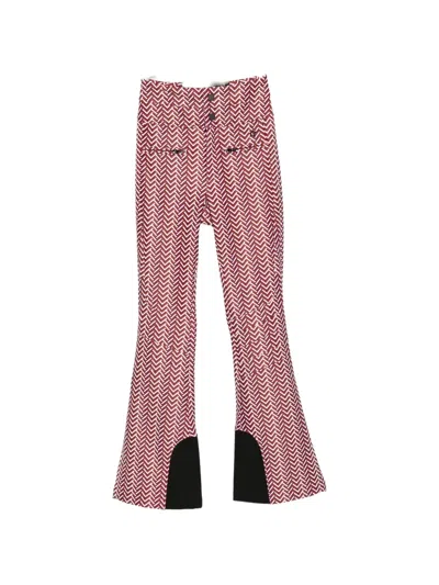 Perfect Moment Chevron-print Ski Pants In Red