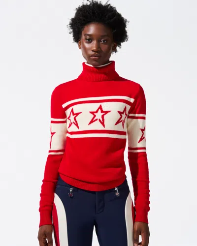 Perfect Moment Chopper Merino Wool Jumper Xs In Red