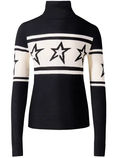 Perfect Moment Chopper Star Roll-neck Merino-wool Sweater In Black