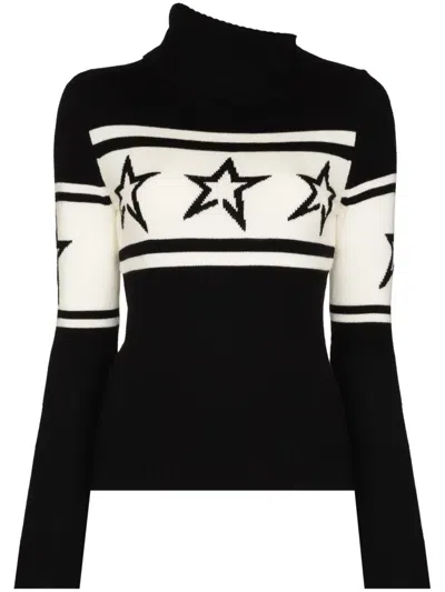 Perfect Moment Chopper Star Roll-neck Merino-wool Sweater In Black