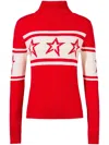 Perfect Moment Chopper Merino Wool Sweater In Red