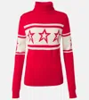 Perfect Moment Chopper Merino Wool Sweater In Red