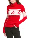 Perfect Moment Chopper Merino Wool Sweater In Red