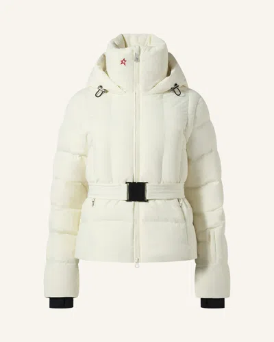 Perfect Moment Classic Waisted Down Ski Jacket Xs In Snow-white