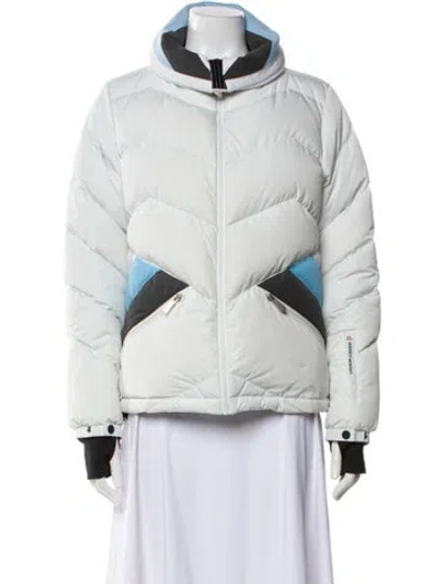 Pre-owned Perfect Moment Colorblock Pattern Jacket In Blue