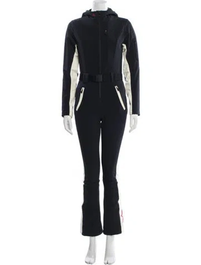Pre-owned Perfect Moment Colorblock Pattern Ski Suit In Blue