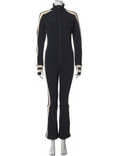 Pre-owned Perfect Moment Colorblock Pattern Ski Suit In Blue