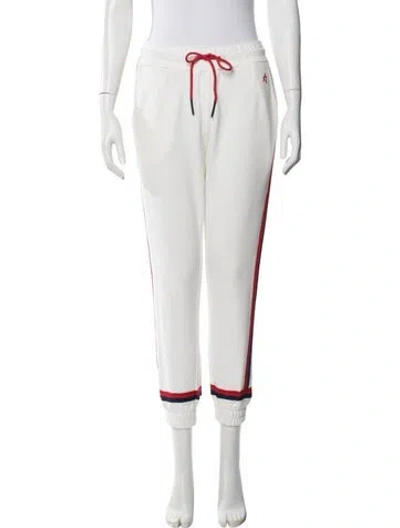 Pre-owned Perfect Moment Colorblock Pattern Sweatpants In White