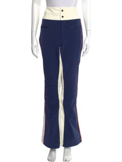 Pre-owned Perfect Moment Colorblock Pattern Wide Leg Pants In Blue