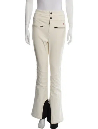 Pre-owned Perfect Moment Colorblock Pattern Wide Leg Pants In White