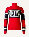 Perfect Moment Cortina Merino Wool Sweater L In Red