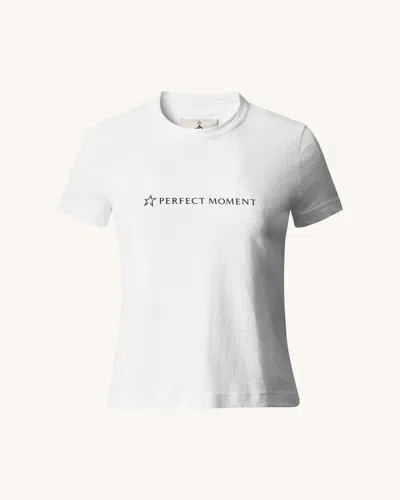 Perfect Moment Cotton Summer T-shirt In Snow-white