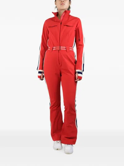 Pre-owned Perfect Moment Crystal Belted Ski Suit In Red