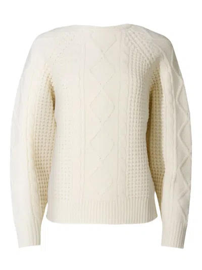 Perfect Moment Crystal Merino Wool Sweater Xl In White