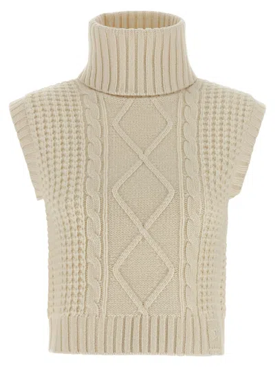Perfect Moment Crystal Vest In Cream