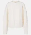 Perfect Moment Crystal Merino Wool Sweater Xl In Gray