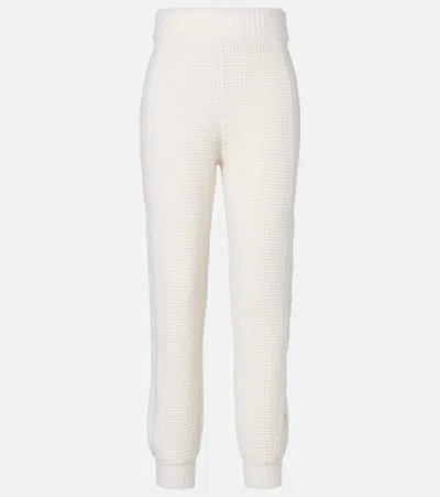 Perfect Moment Crystal Wool Sweatpants In White