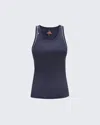 Perfect Moment Cubells Rib-knit Tank Top L In Navy