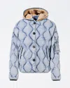 Perfect Moment Denim Liner Jacket Xl In Light-denim
